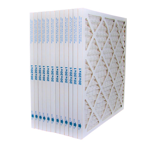 20x20x1 Furnace Filter MERV 11 Pleated Filters. Case of 12