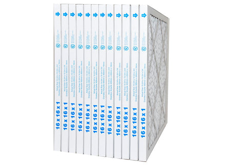 16x16x1 Furnace Air Filter MERV 8 Pleated Filters. Case of 12 by FurnaceFilters.Ca