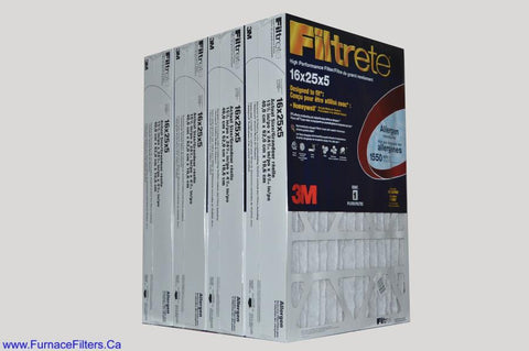 3M Filtrete 16 x 25 x 5. Case of 4