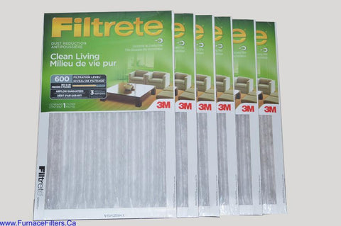 3M Filtrete 16 x 25 x 1 MPR 600. Case of 6