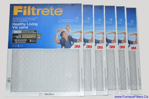 3M Filtrete 20 x 25 x 1 MPR 1900. Case of 6