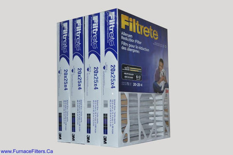 3M Filtrete 20 x 25 x 4 Filter. Case of 4