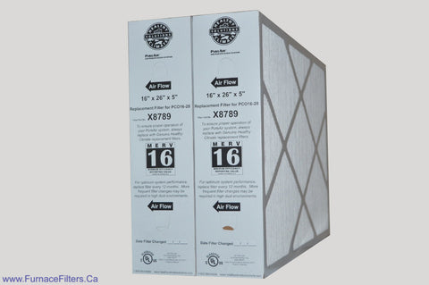 LENNOX / HEALTHY CLIMATE Part No. X8790 MERV 16 for PCO14-23. Package of 2