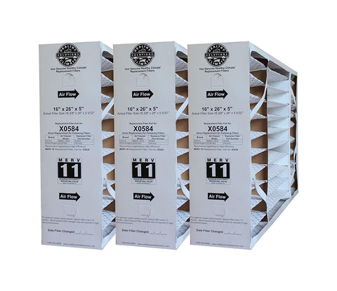 LENNOX/HEALTHY CLIMATE Part No. X0584 MERV 11 for BMAC-14CE. Package of 3