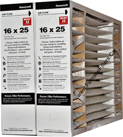 Honeywell Model # FC200E1029 Genuine 16x25. MERV 13. Package of 2.
