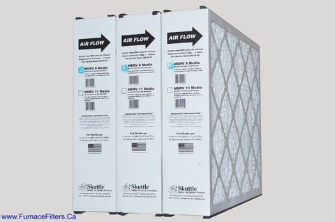 Skuttle Media Cartridge Part # 000-0448-002, 20x25x5 Fits Model DB-25-20 Air Cleaners. MERV 8 Rated.Case of 3