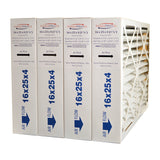 16x25x4 MERV 8 Pleated Furnace Air Filters. Exact Size 15 3/8" x 24 3/8" x 3 5/8." Case of 4 by FurnaceFilters.Ca