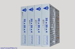 20x20x4 Furnace Air Filter MERV 8. Exact Size 19 3/8 x 19 3/8 x 3 5/8.  Case of 4 by FurnaceFilters.Ca