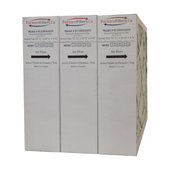 Honeywell 16x25x4 Model # FC100A1029 Made in Canada Aftermarket/Generic. Actual Size 15 15/16" x 24 7/8" x 4 3/8" MERV 10. Case of 3