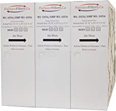 AMP M1-1056 MERV 11. Actual Size 15 3/8" x 25 1/2" x 5 1/4." Case of 3 Made in Canada by FurnaceFilters.Ca