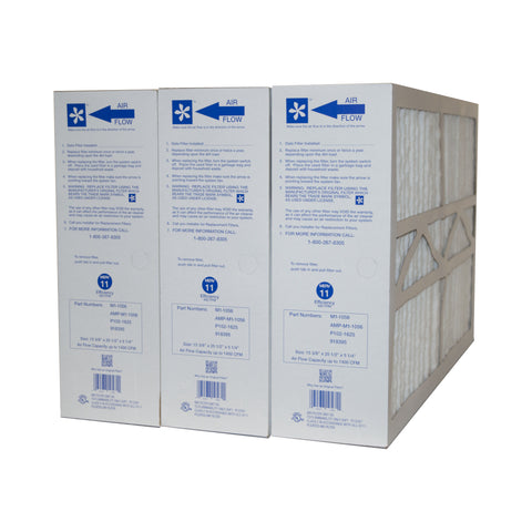 Carrier M1-1056 MERV 11 Furnace Filter for CMF 1625. Actual Size 15 3/8" x 25 1/2" x 5 1/4." Case of 3