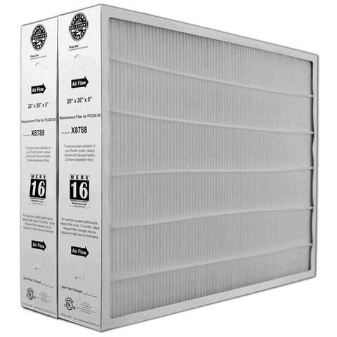 Lennox X8788 Furnace Filter 20x26x5 Healthy Climate MERV 16 for PCO20-28 PureAir System. Package of 2